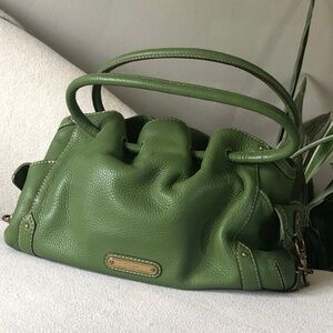Cole Hahn Green Leather Satchel Bag